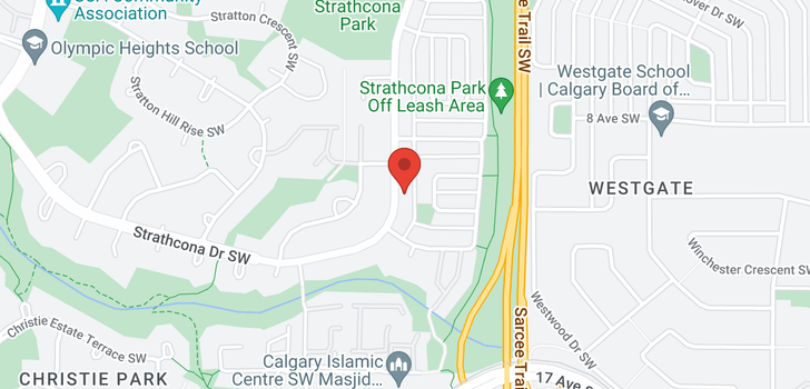 map of 684 STRATHCONA DR SW